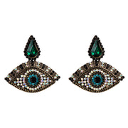Rhinestone Evil Eye Earrings - Ultra-Glam Edition - Kikki Couture